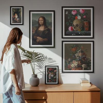 Bildergalerie-set für die wand Vintage-Blumenporträts