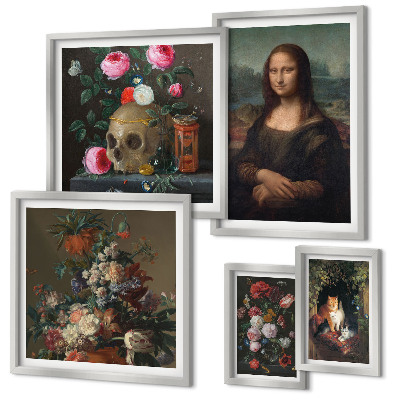 Bildergalerie-set für die wand Vintage-Blumenporträts