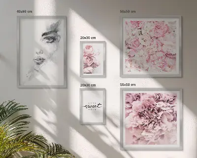 Bilderset für das Sofa florales Porträt für Zuhause
