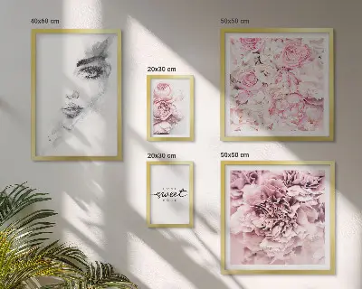 Bilderset für das Sofa florales Porträt für Zuhause