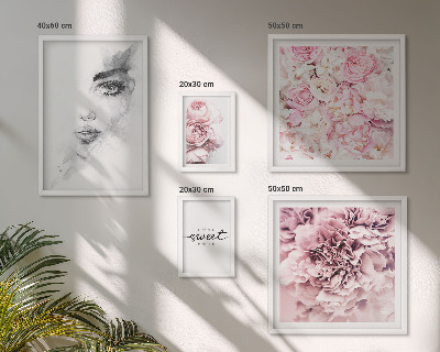 Bilderset fürs sofa Ein florales Porträt über Zuhause