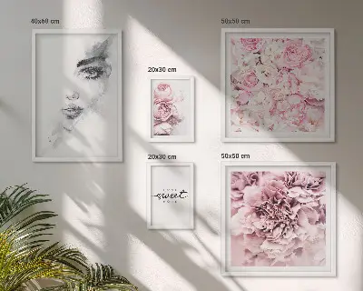 Bilderset für das Sofa florales Porträt für Zuhause