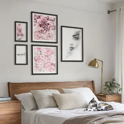 Bilderset für das Sofa florales Porträt für Zuhause
