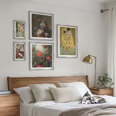 Bildergalerie-Set für die Wand mit Blumenkunstkompositionen