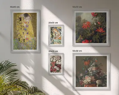 Bildergalerie-Set für die Wand mit Blumenkunstkompositionen