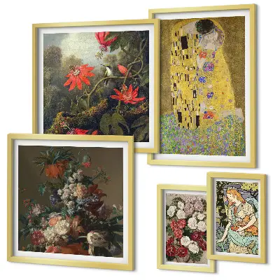 Bildergalerie-Set für die Wand mit Blumenkunstkompositionen