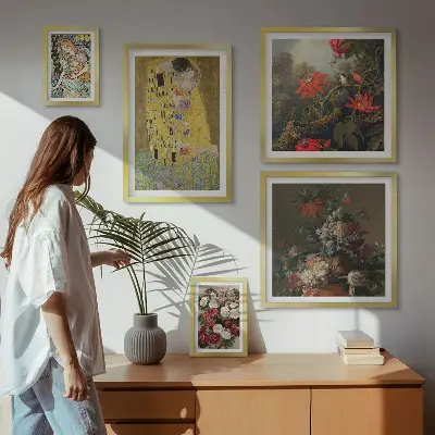 Bildergalerie-Set für die Wand mit Blumenkunstkompositionen