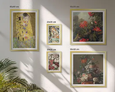 Bildergalerie-Set für die Wand mit Blumenkunstkompositionen