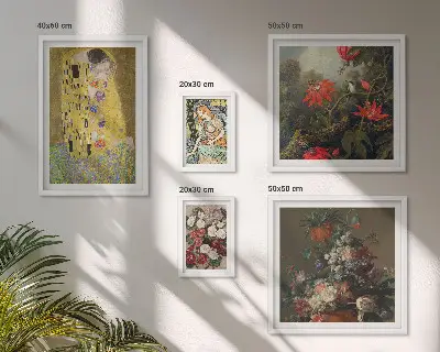 Bildergalerie-Set für die Wand mit Blumenkunstkompositionen
