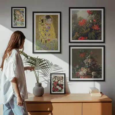 Bildergalerie-Set für die Wand mit Blumenkunstkompositionen
