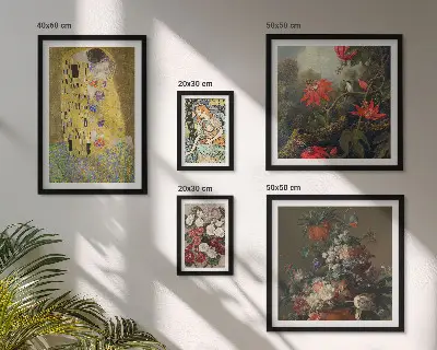 Bildergalerie-Set für die Wand mit Blumenkunstkompositionen