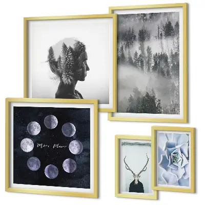 Bildergalerie-Set für die Wand mit Naturwald-Raummotiven