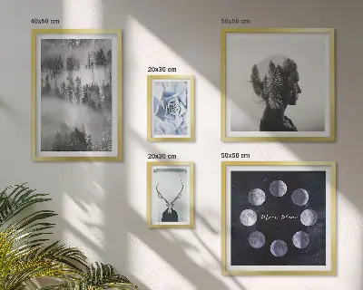 Bildergalerie-Set für die Wand mit Naturwald-Raummotiven