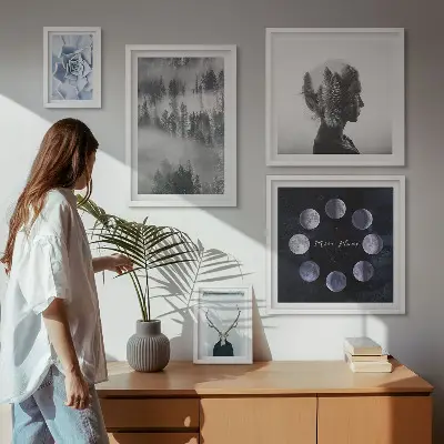 Bildergalerie-Set für die Wand mit Naturwald-Raummotiven