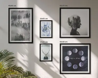 Bildergalerie-Set für die Wand mit Naturwald-Raummotiven