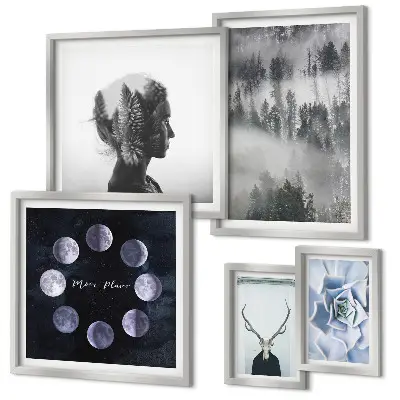 Bildergalerie-Set für die Wand mit Naturwald-Raummotiven