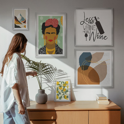 Modernes wandbilder-set Abstrakte Porträts im Boho-Stil