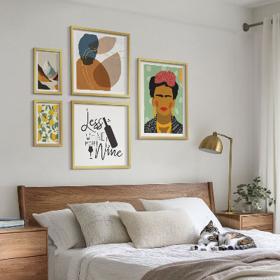Modernes wandbilder-set Abstrakte Porträts im Boho-Stil
