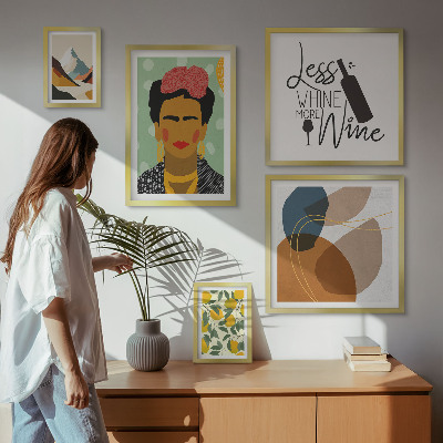 Modernes wandbilder-set Abstrakte Porträts im Boho-Stil