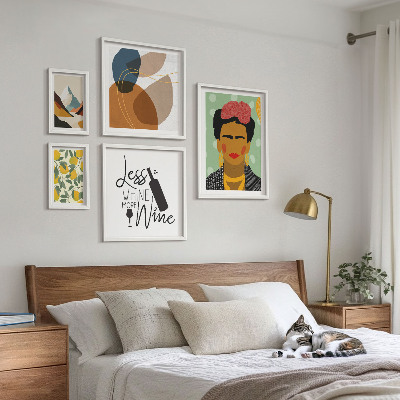 Modernes wandbilder-set Abstrakte Porträts im Boho-Stil