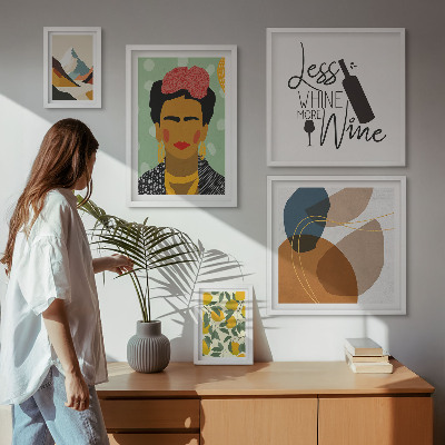 Modernes wandbilder-set Abstrakte Porträts im Boho-Stil