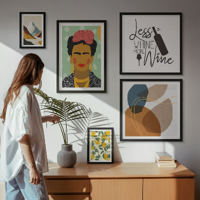 Modernes wandbilder-set Abstrakte Porträts im Boho-Stil