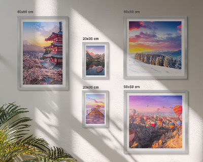 Bildergalerie-set für die wand Asiatische Berge und Blumen