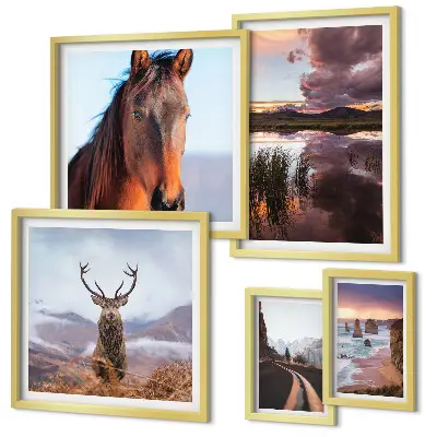 Bildergalerie-Set für die Wand mit dem Motiv Die natürliche Schönheit der Landschaften