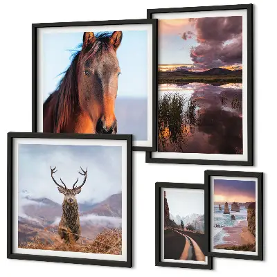 Bildergalerie-Set für die Wand mit dem Motiv Die natürliche Schönheit der Landschaften