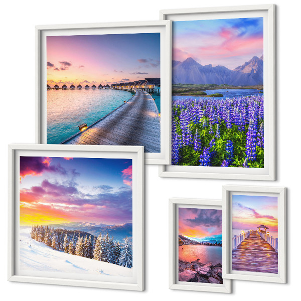 Bildergalerie-set für die wand Landschaften, Natur, Berge, Ausblicke