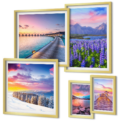 Bildergalerie-set für die wand Landschaften, Natur, Berge, Ausblicke