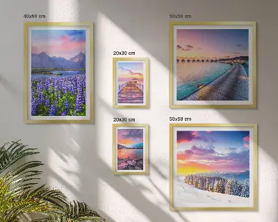 Bildergalerie-Set für die Wand mit Motiven von Landschaften Natur Bergen und Ausblicken