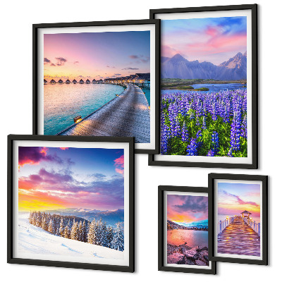 Bildergalerie-set für die wand Landschaften, Natur, Berge, Ausblicke