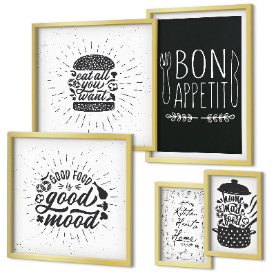 Modernes wandbilder-set Kücheninspirationen zum Kochen