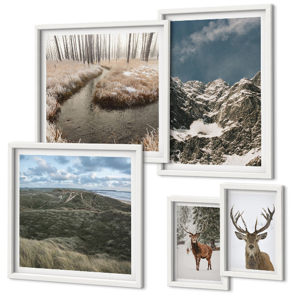 Bildergalerie-set für die wand Wilde Natur, majestätische Berge