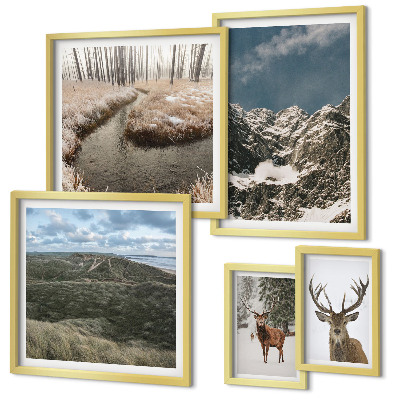 Bildergalerie-set für die wand Wilde Natur, majestätische Berge