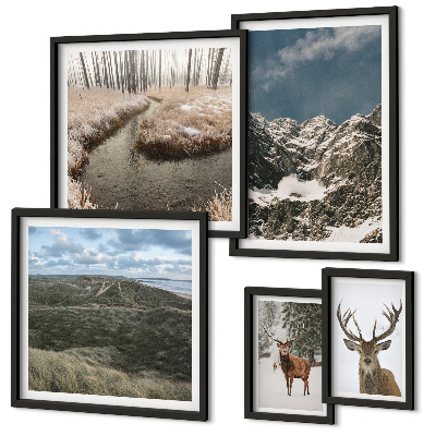Bildergalerie-set für die wand Wilde Natur, majestätische Berge
