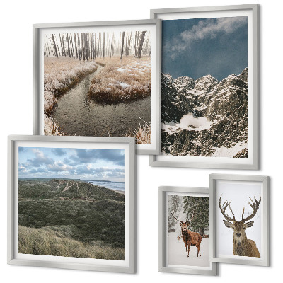 Bildergalerie-set für die wand Wilde Natur, majestätische Berge