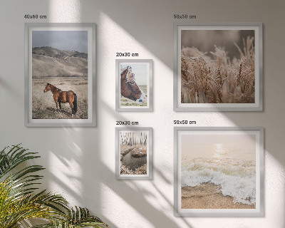 Modernes wandbilder-set Landschaften mit Pferden und Wasser