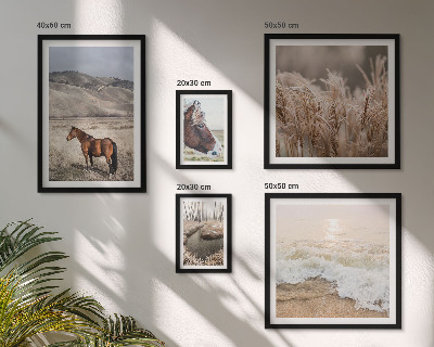 Modernes wandbilder-set Landschaften mit Pferden und Wasser