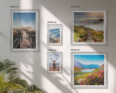 Bildergalerie-set für die wand Landschaften aus Bergen und wilden Wäldern