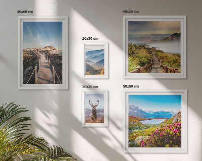 Bildergalerie-set für die wand Landschaften aus Bergen und wilden Wäldern