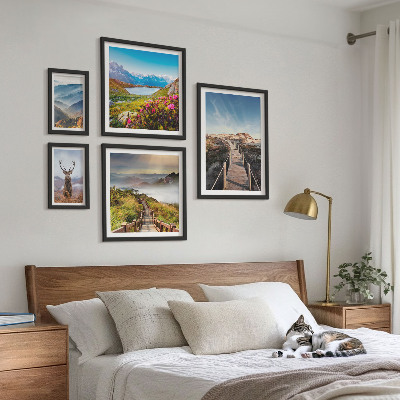 Bildergalerie-set für die wand Landschaften aus Bergen und wilden Wäldern