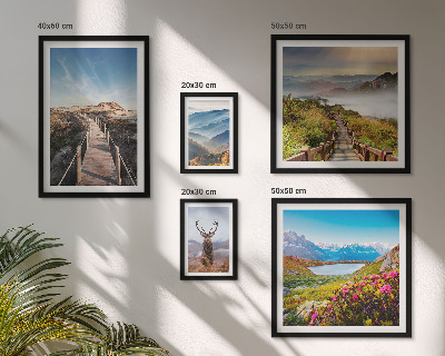 Bildergalerie-set für die wand Landschaften aus Bergen und wilden Wäldern