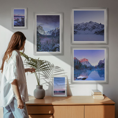 Modernes wandbilder-set Bergseen, Wälder, Landschaften