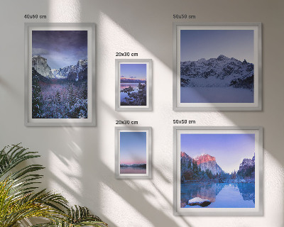 Modernes wandbilder-set Bergseen, Wälder, Landschaften