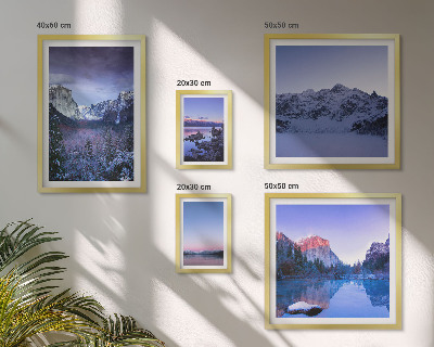 Modernes wandbilder-set Bergseen, Wälder, Landschaften