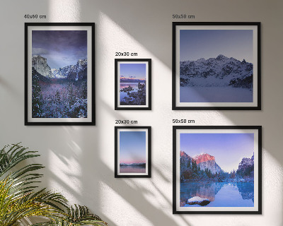 Modernes wandbilder-set Bergseen, Wälder, Landschaften