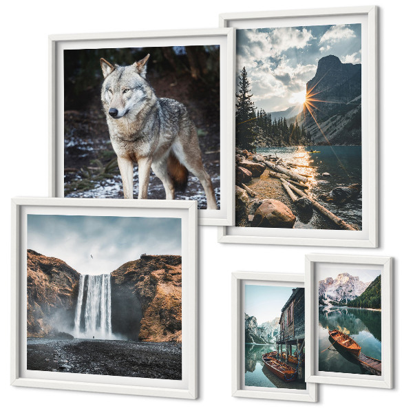 Bildergalerie-set für die wand Naturlandschaften und Tierwelt