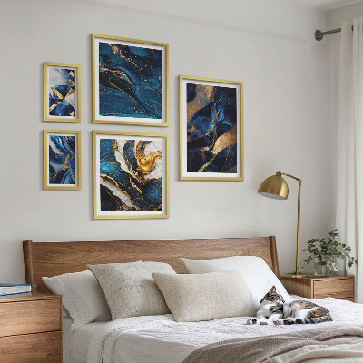 Bildergalerie-set für die wand Abstrakte blaue Muster